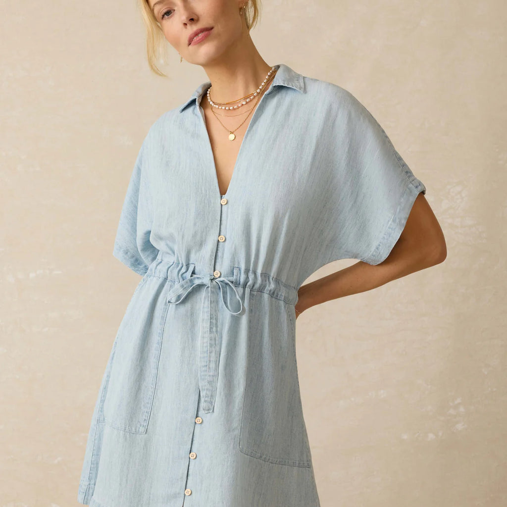 Faherty Tried & True Chambray Oakley Dress