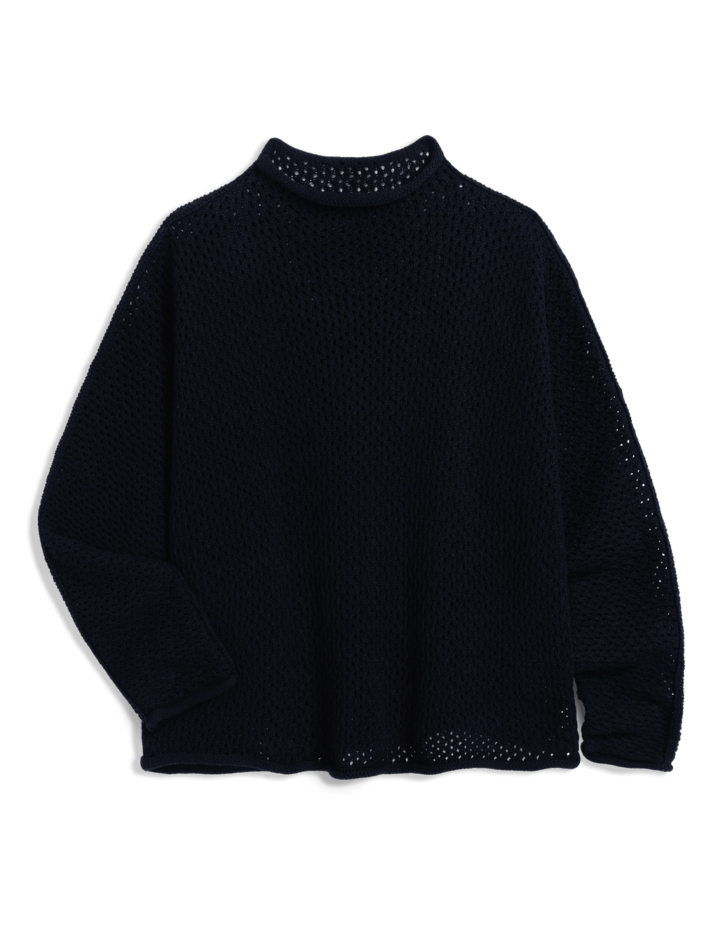 Frank & Eileen Monterey Pointelle Rolled Funnel Neck Sweater