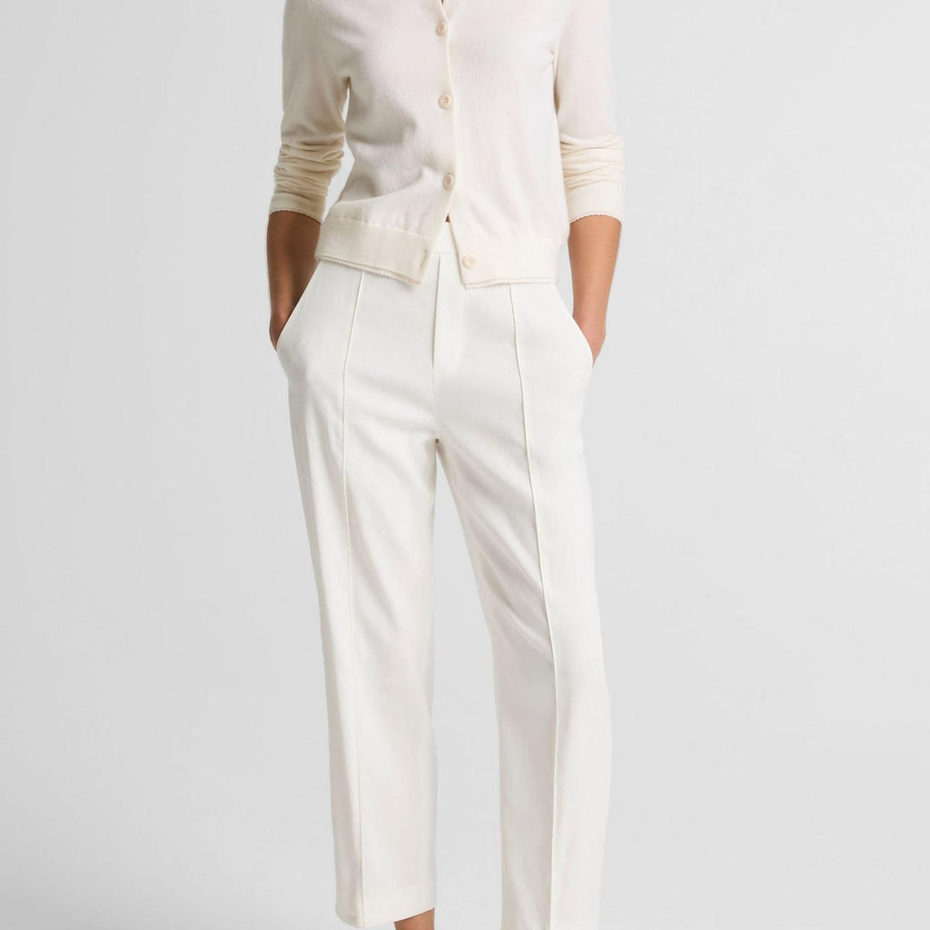 Vince Scallop-Trim Wool & Cashmere-Blend Cardigan