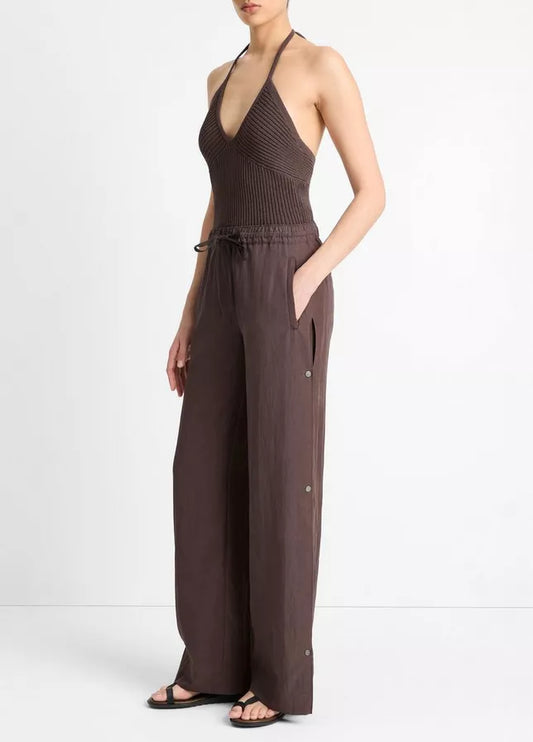 Vince Side-Snap Pull-On Pant