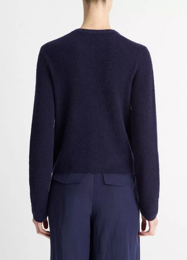 Vince Silk & Cashmere-Blend Bouclé Cardigan