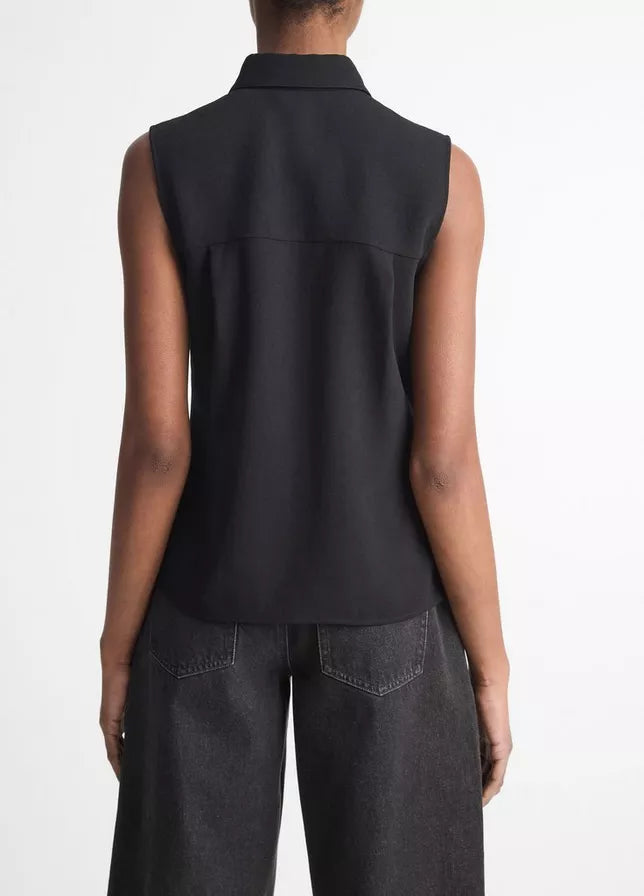 Vince Sleeveless Button-Front Shirt