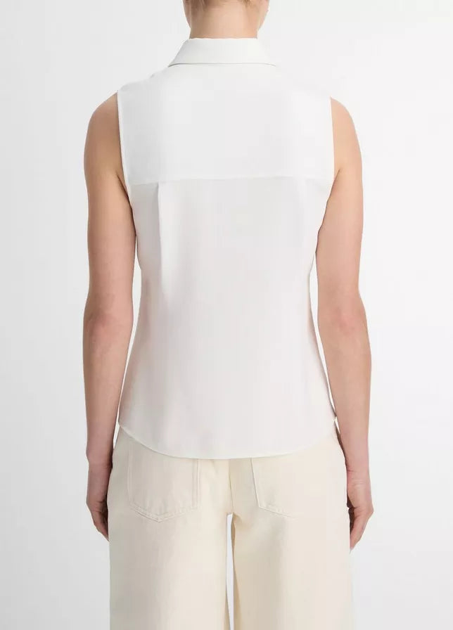 Vince Sleeveless Button-Front Shirt
