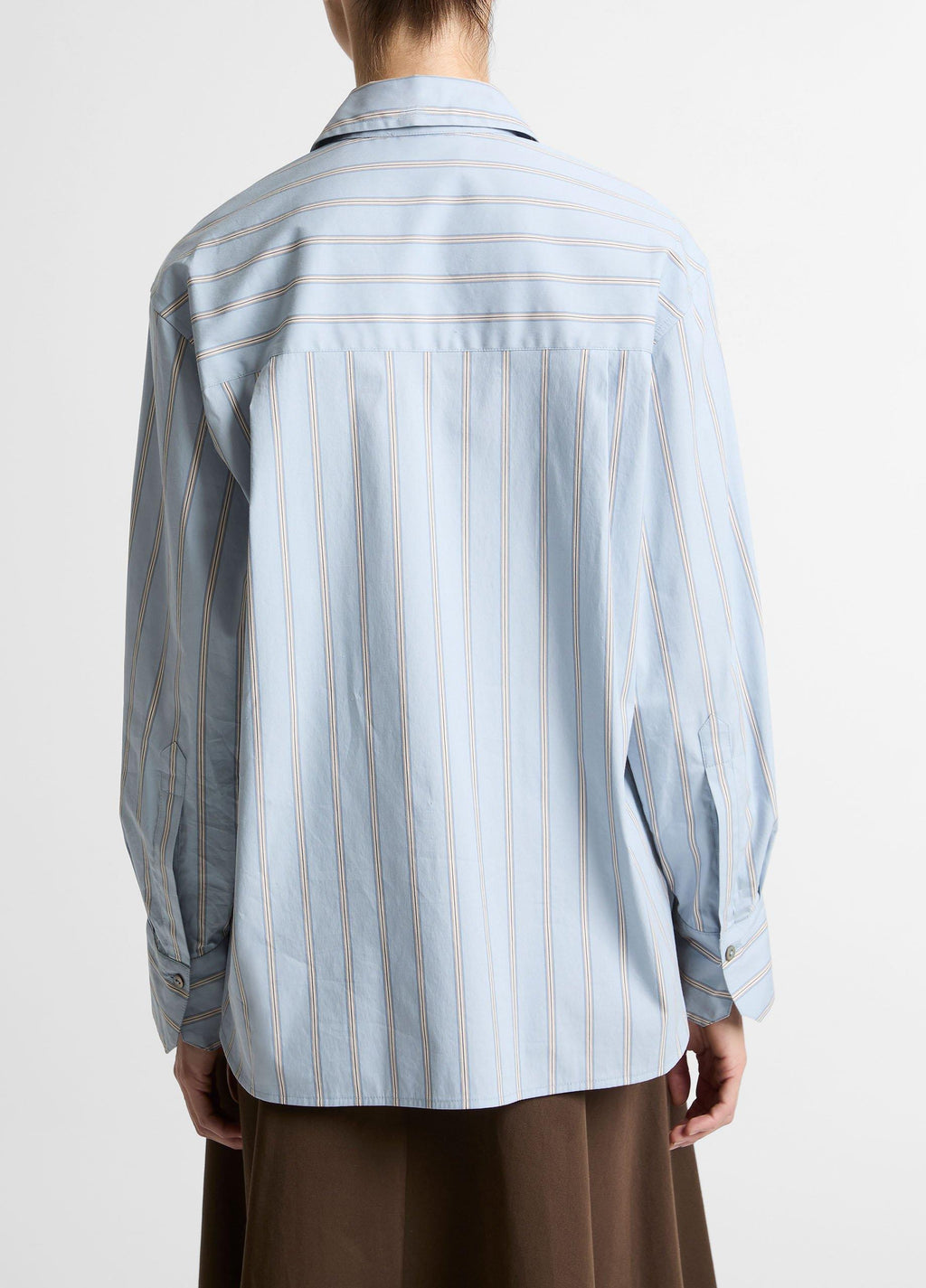 Vince Striped Cotton-Blend Button-Front Shirt