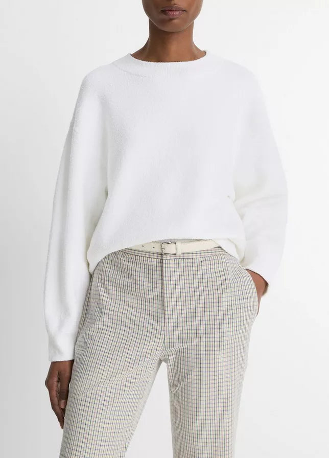 Vince Structured Cotton-Blend Bouclé Sweater