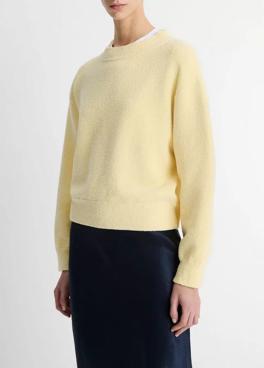 Vince Structured Cotton-Blend Bouclé Sweater