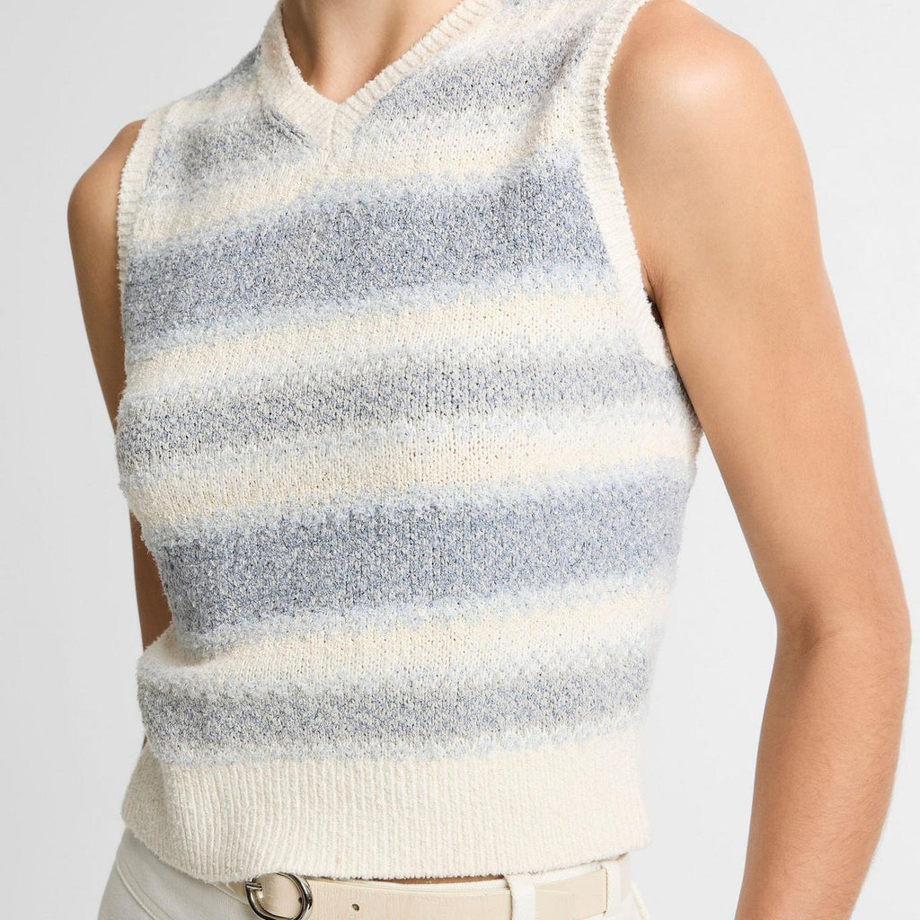 Vince Summer Fair Isle Silk-Blend Sweater Vest