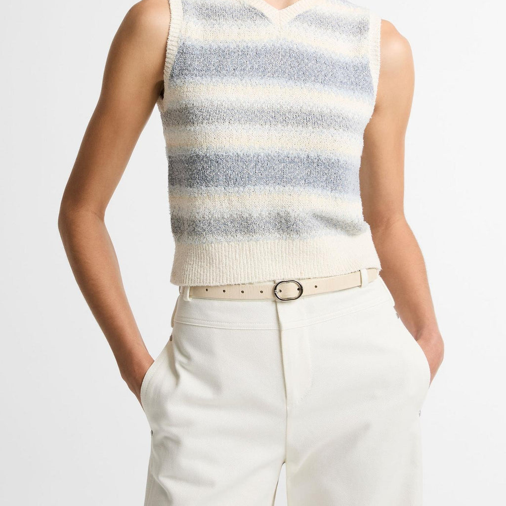 Vince Summer Fair Isle Silk-Blend Sweater Vest