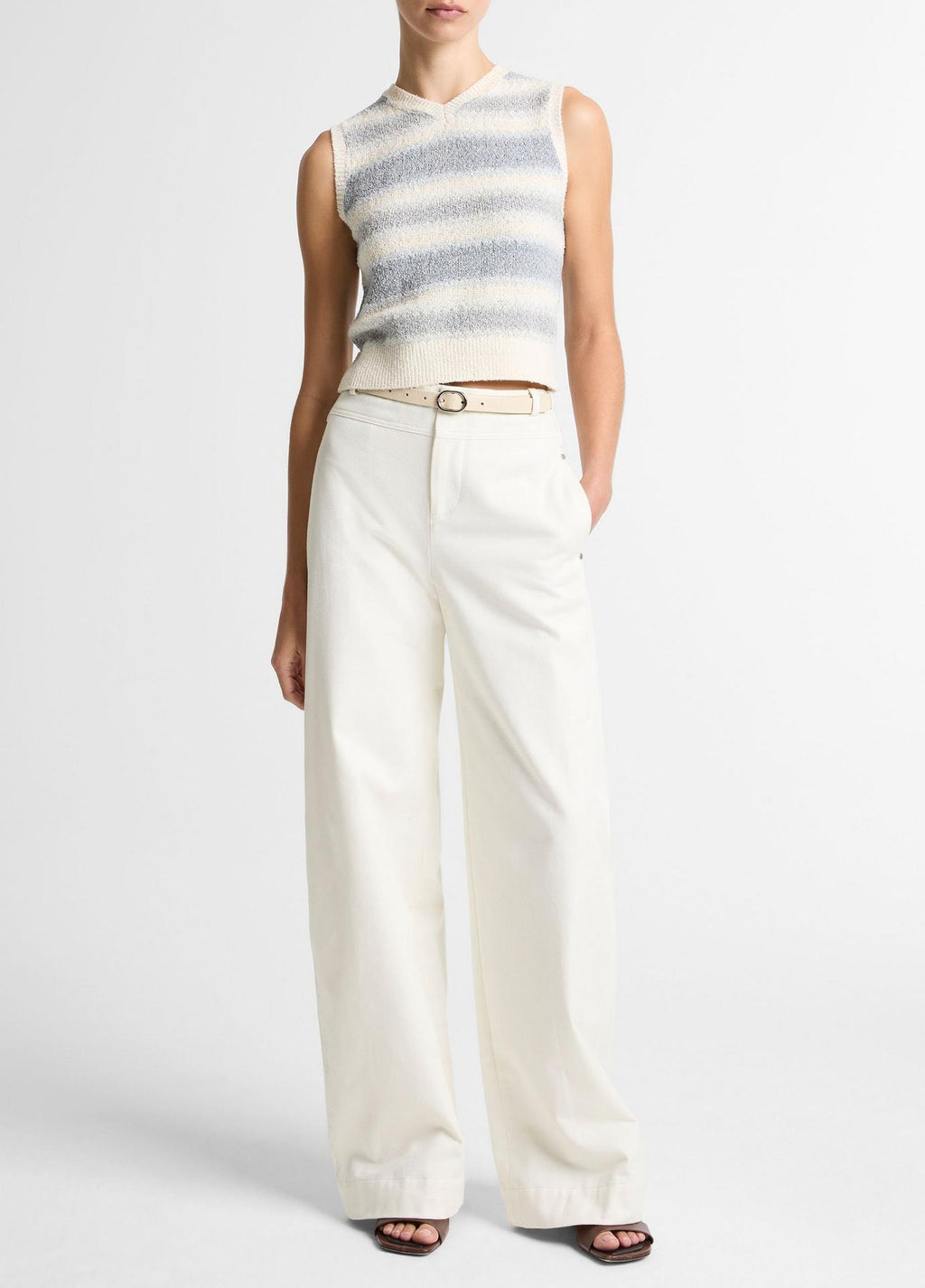 Vince Summer Fair Isle Silk-Blend Sweater Vest