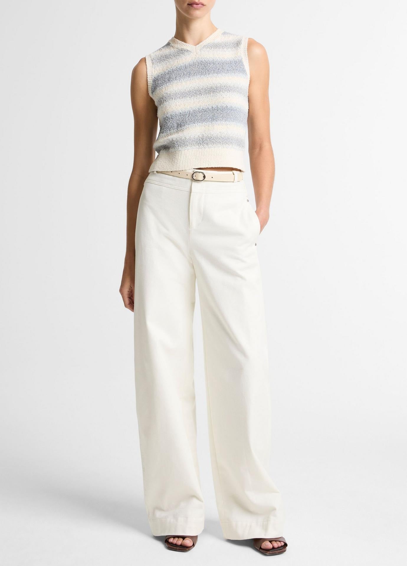 Vince Summer Fair Isle Silk-Blend Sweater Vest