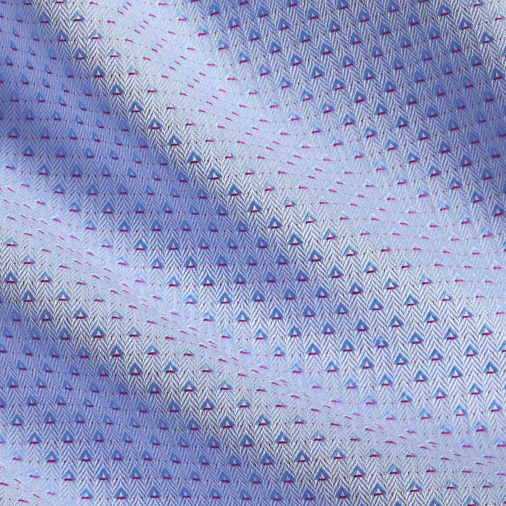 David Donahue Sky & Berry Textured Dobby Dress Shirt