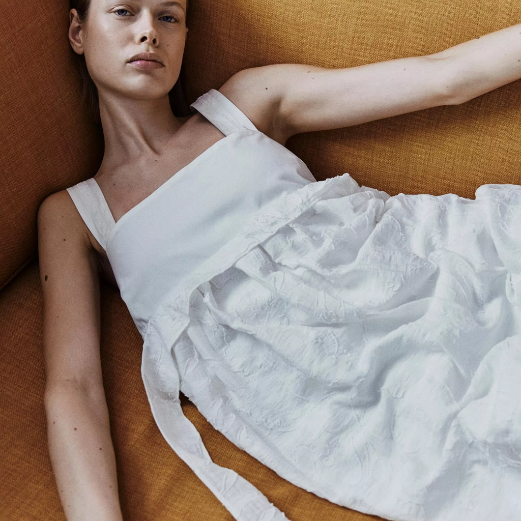 Vince Fil Coupé Mixed-Media Dress