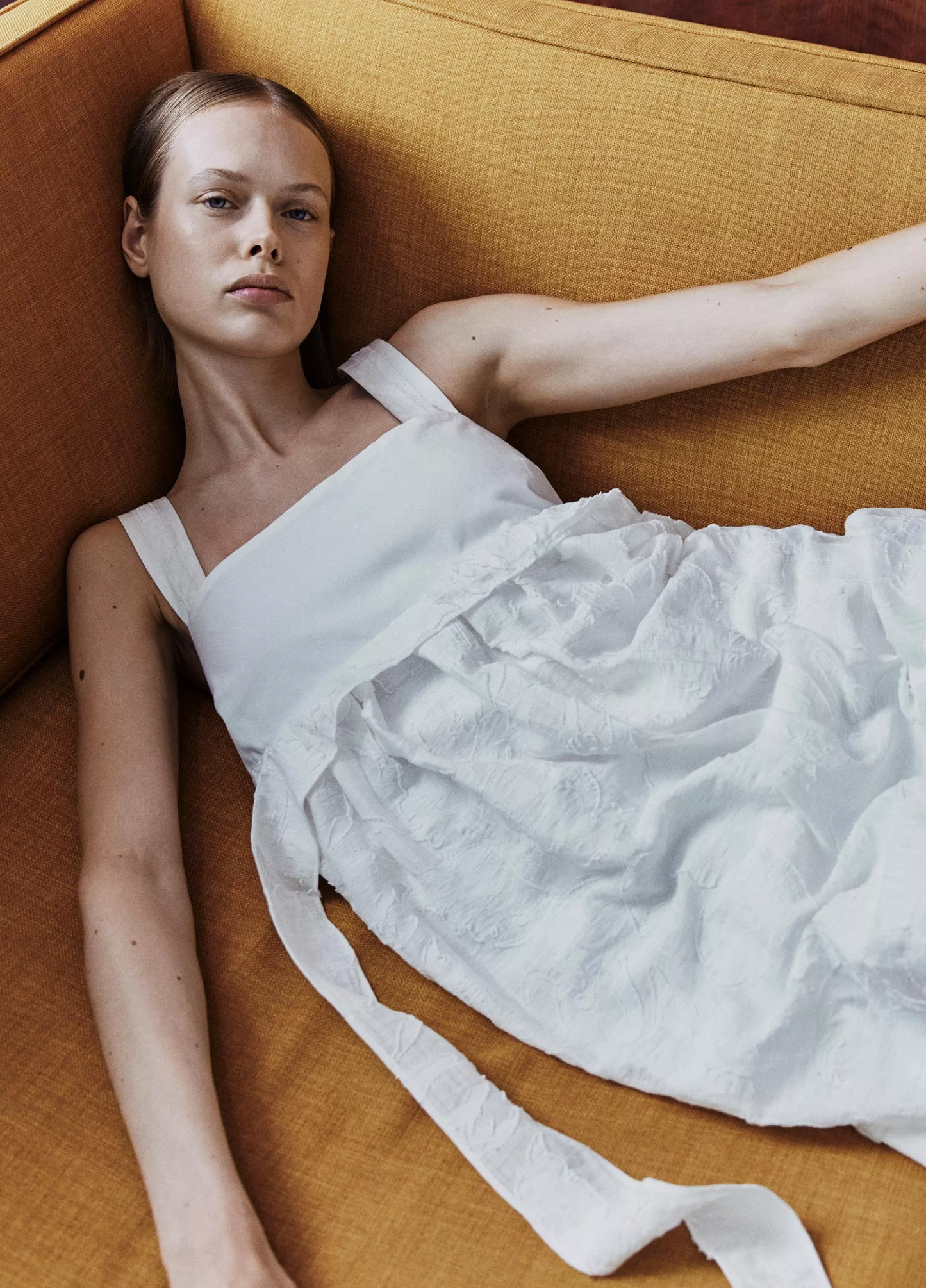 Vince Fil Coupé Mixed-Media Dress
