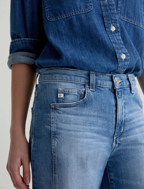 AG Saige Wide Leg Crop With Panel