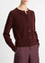 Vince Velvet-Trim Wool-Blend Cardigan