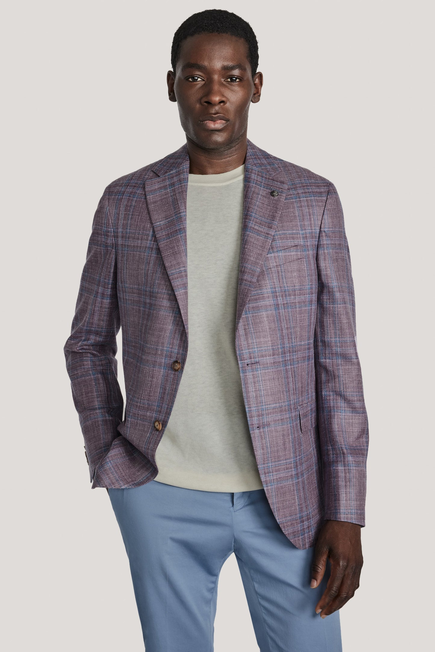 Jack Victor Midland Berry Plaid Blazer