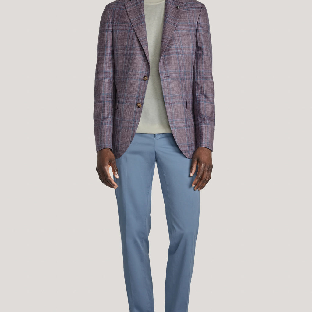 Jack Victor Midland Berry Plaid Blazer