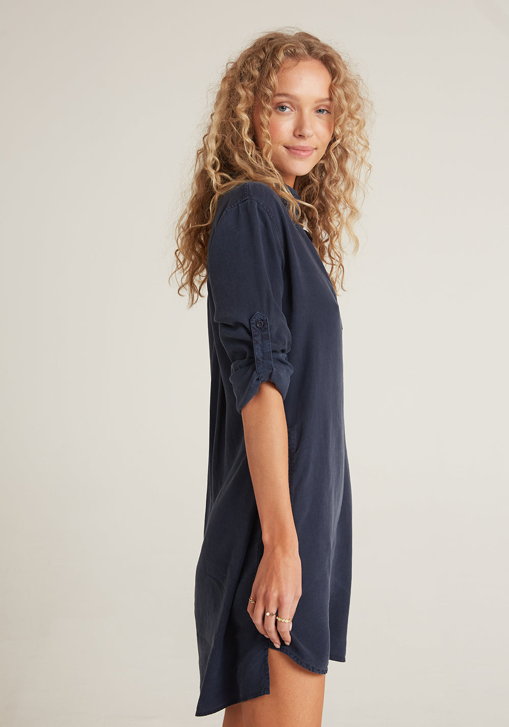 Bella Dahl Long Sleeve A-Line Shirt Dress