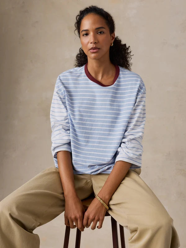 Faherty Sunwashed Long-Sleeve Retro Tee