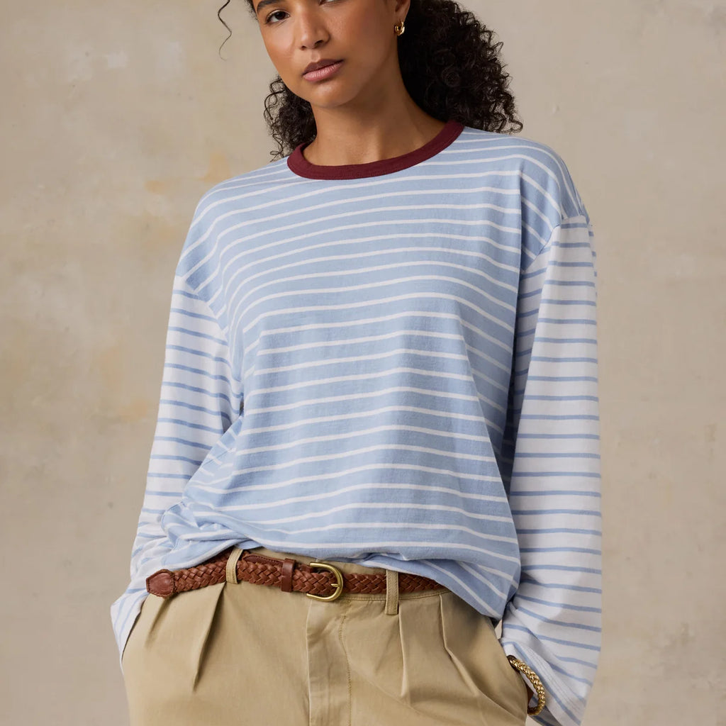 Faherty Sunwashed Long-Sleeve Retro Tee