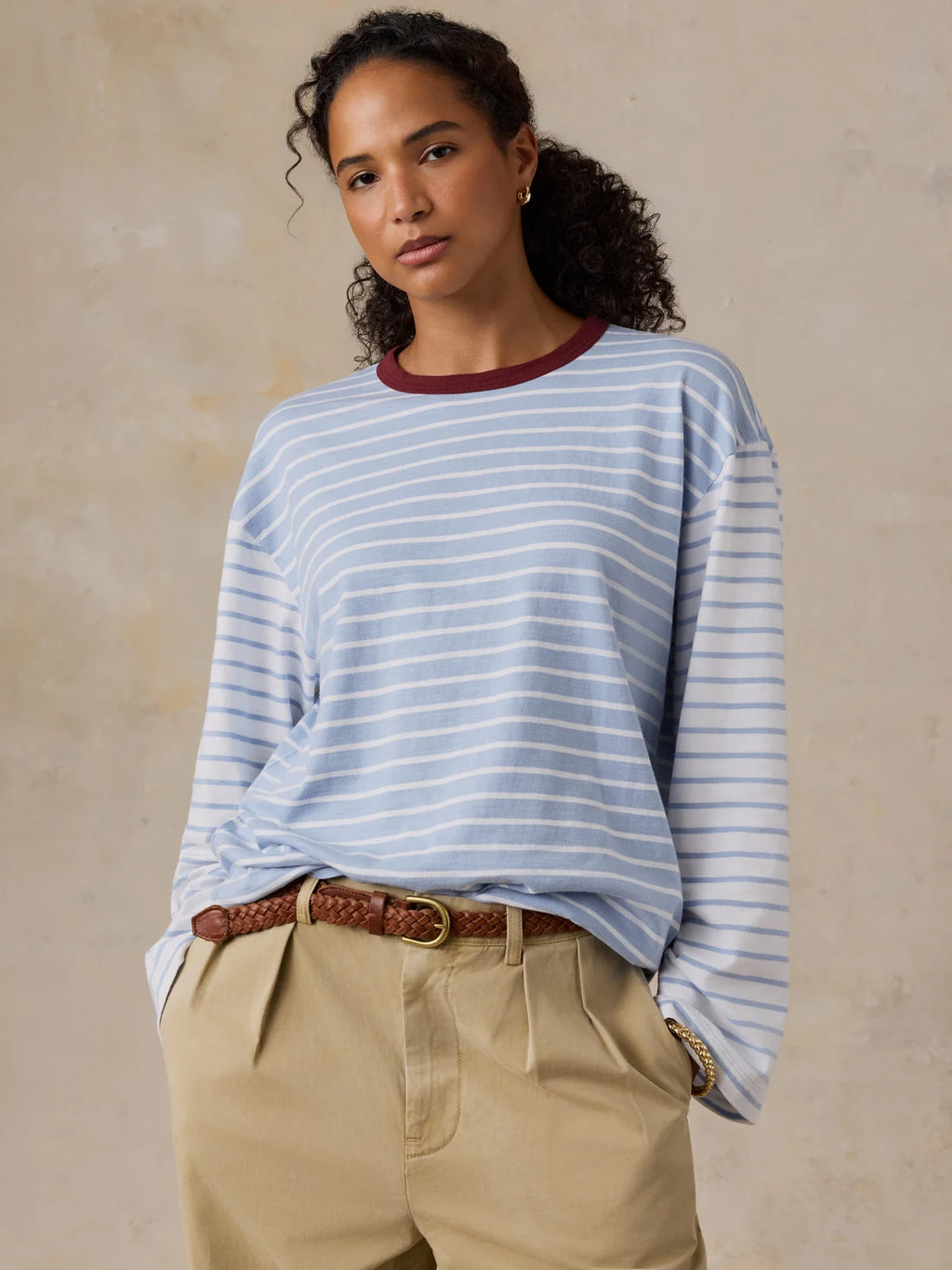 Faherty Sunwashed Long-Sleeve Retro Tee