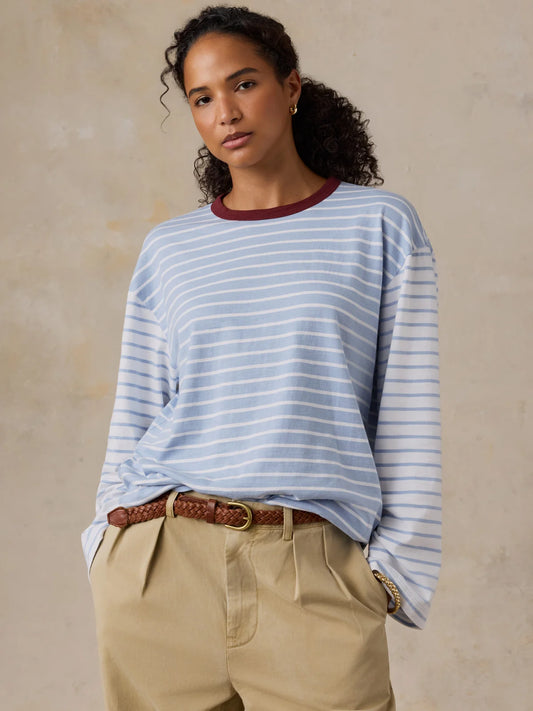 Faherty Sunwashed Long-Sleeve Retro Tee