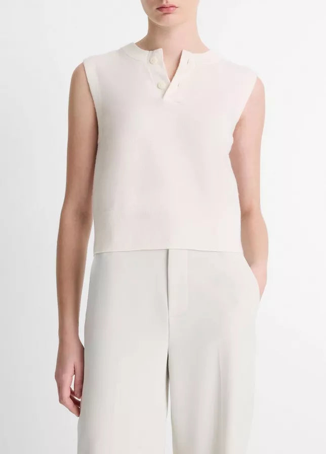 Vince Wool-Blend Henley Shell