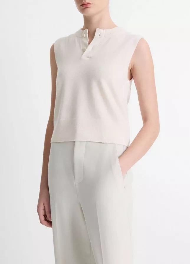 Vince Wool-Blend Henley Shell