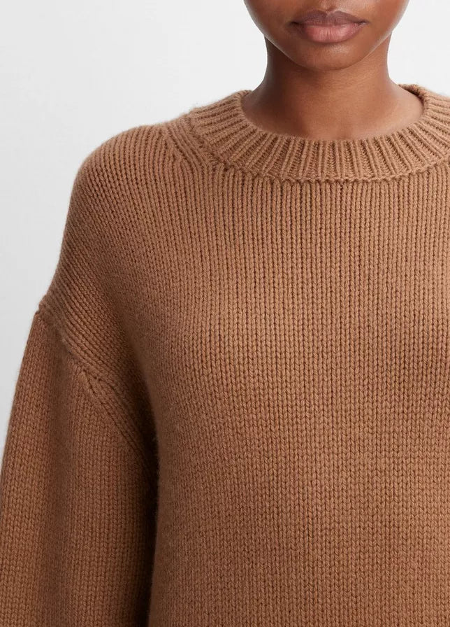 Vince Wool and Cashmere Boyfriend Crew Neck Sweater Puritan Cape Cod
