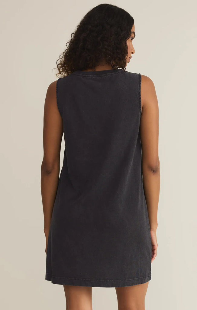 Z Supply Sloane V-Neck Jersey Denim Mini Dress