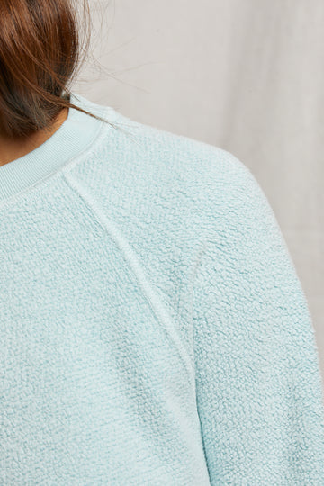 Perfect White Tee Ziggy Inside Out Cotton Fleece Shrunken Crew Sweatshirt