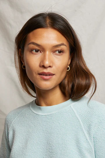 Perfect White Tee Ziggy Inside Out Cotton Fleece Shrunken Crew Sweatshirt