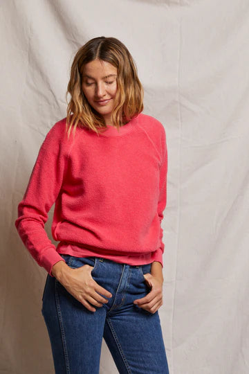 Perfect White Tee Ziggy Inside Out Cotton Fleece Shrunken Crew Sweatshirt