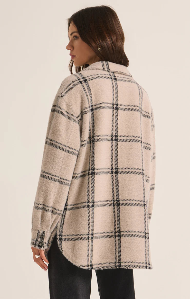 Z Supply Plaid Tucker Shirt Jacket