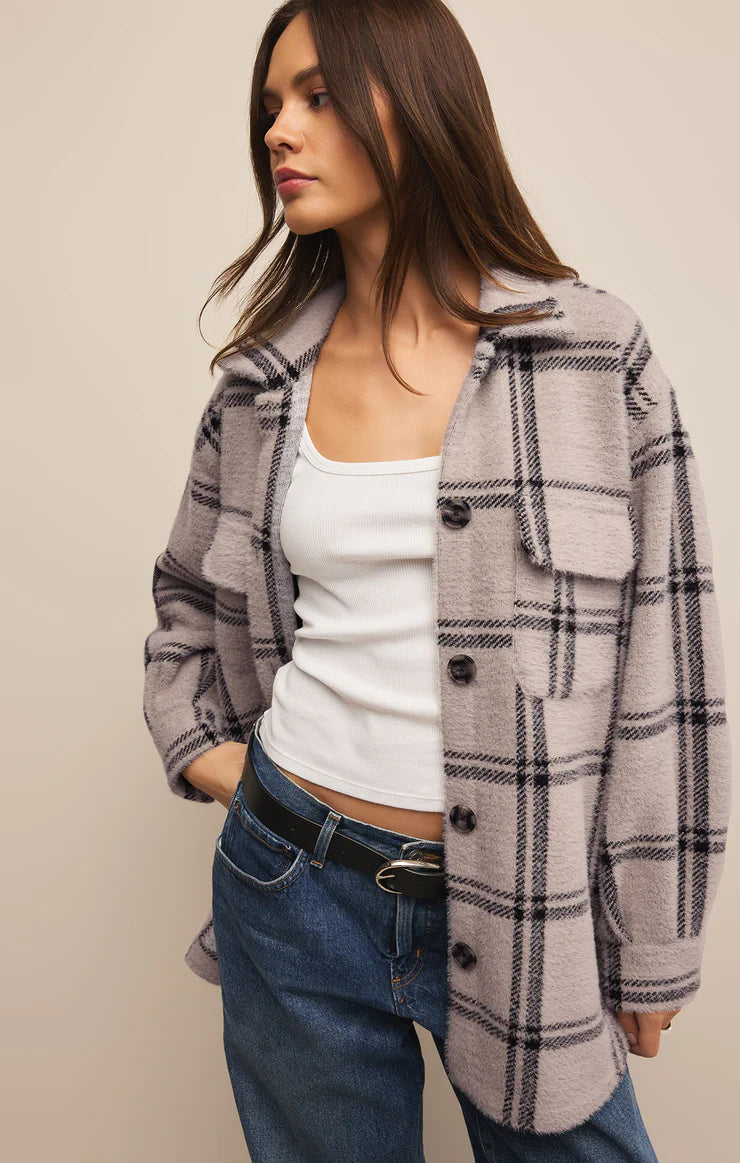 Z Supply Plaid Tucker Shirt Jacket
