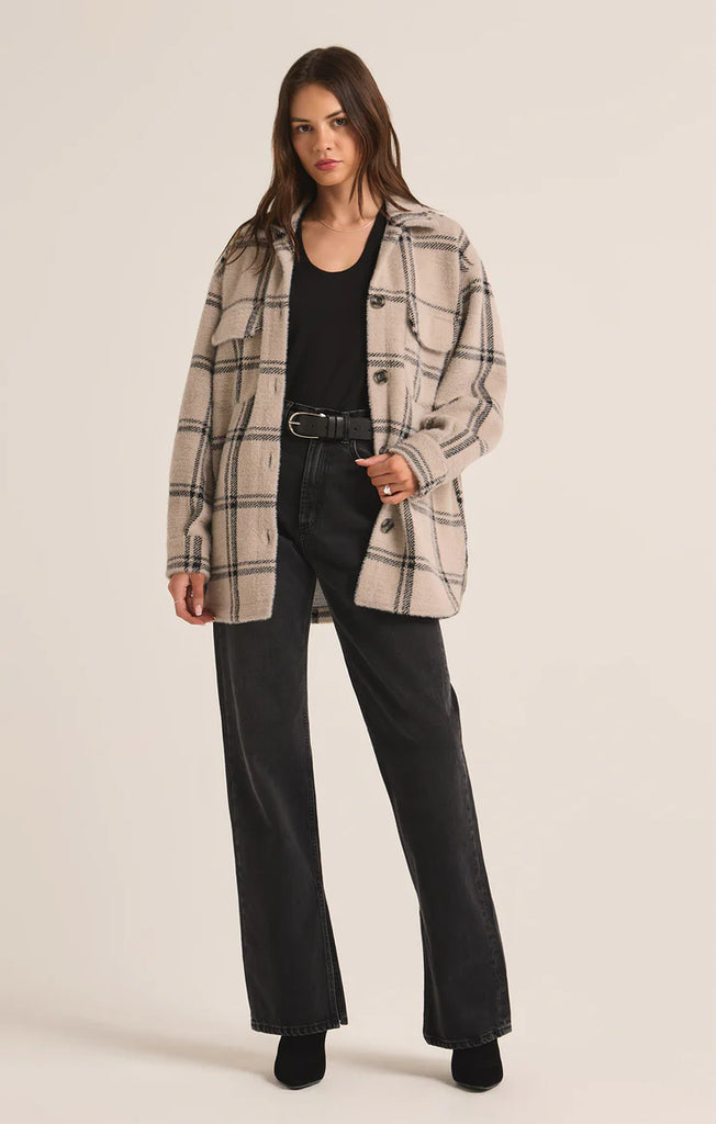 Z Supply Plaid Tucker Shirt Jacket