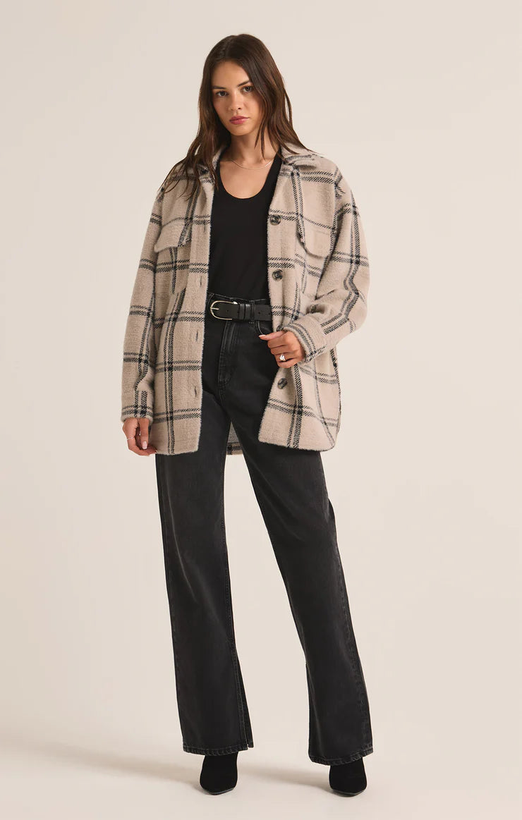 Z Supply Plaid Tucker Shirt Jacket