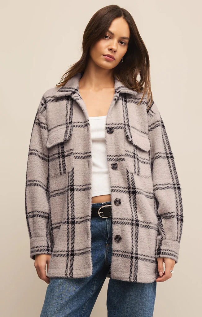 Z Supply Plaid Tucker Shirt Jacket