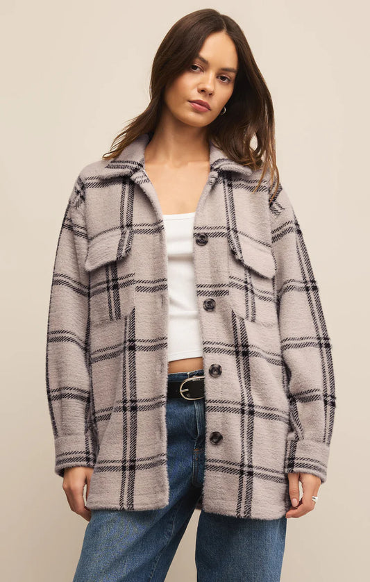 Z Supply Plaid Tucker Shirt Jacket