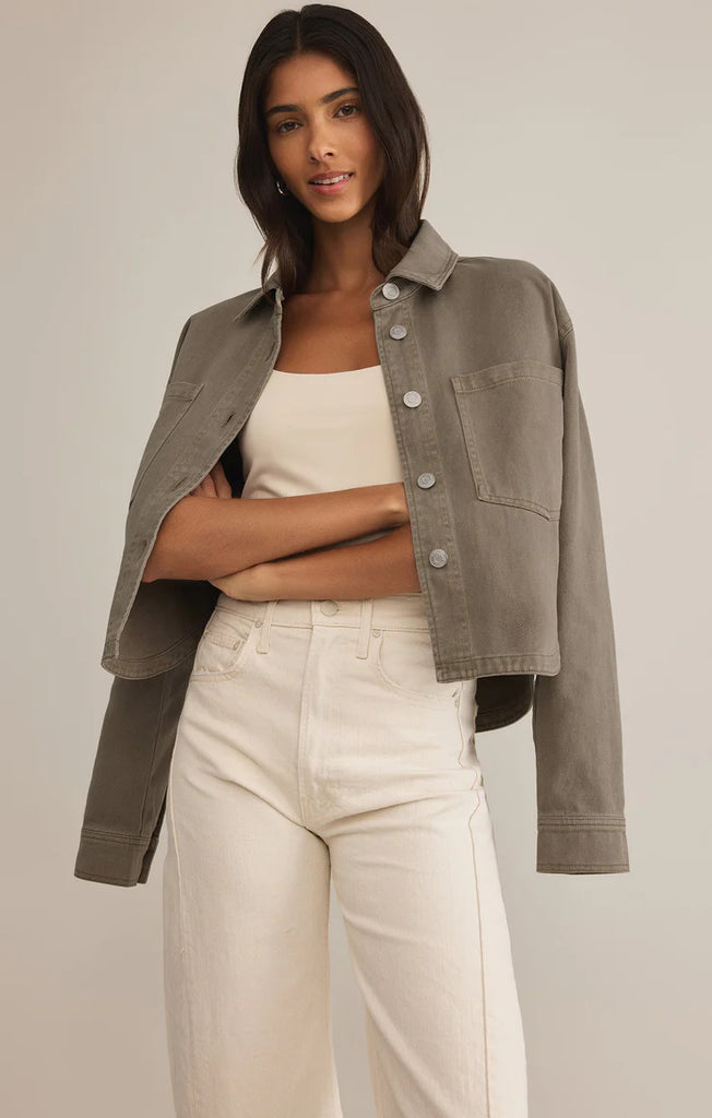 Z Supply All Day Cropped Denim Jacket
