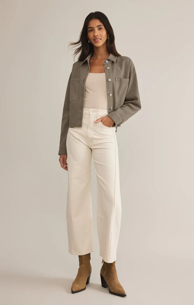 Z Supply All Day Cropped Denim Jacket