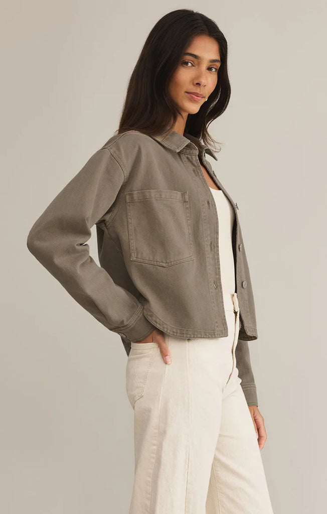 Z Supply All Day Cropped Denim Jacket