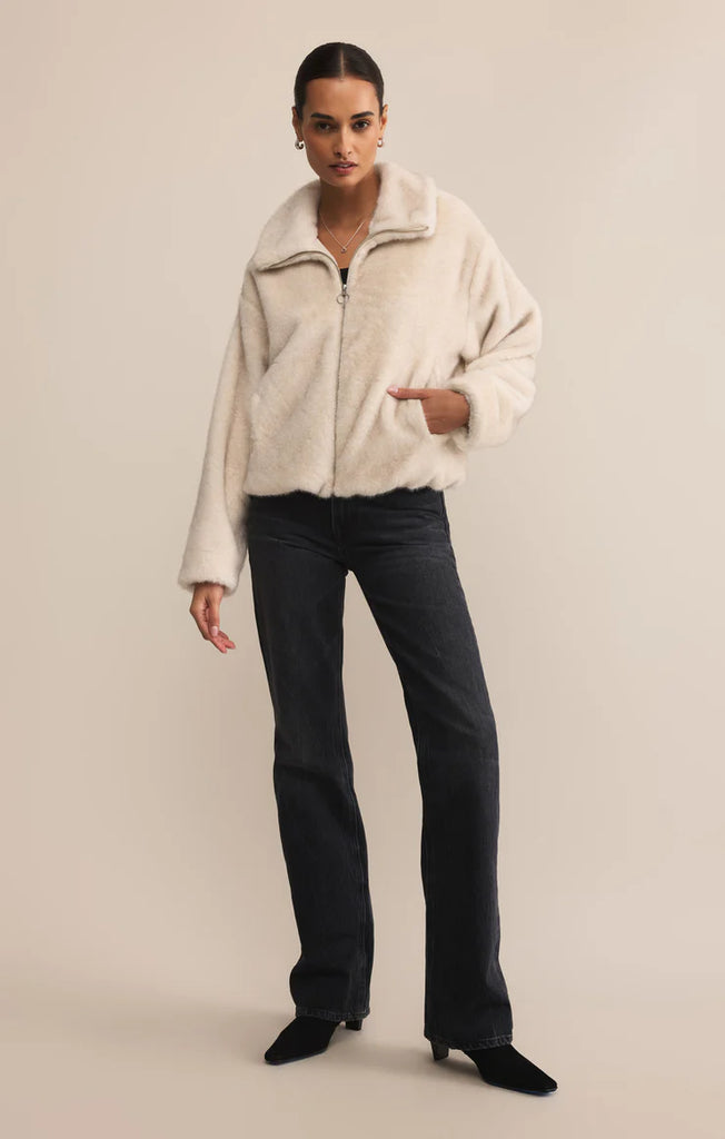 Z Supply Amethyst Faux Fur Jacket