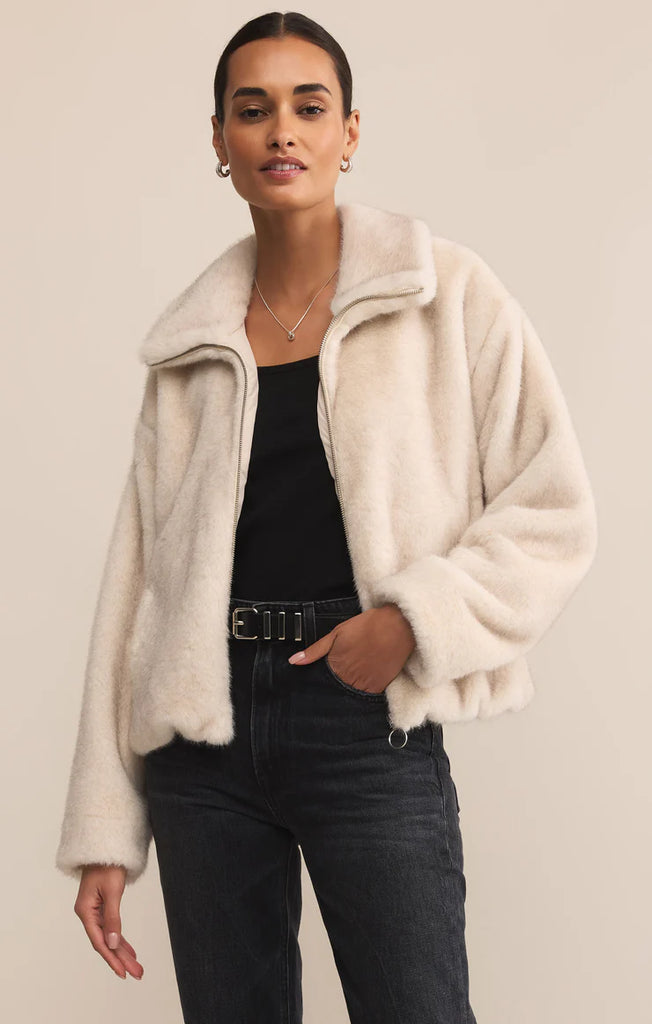 Z Supply Amethyst Faux Fur Jacket