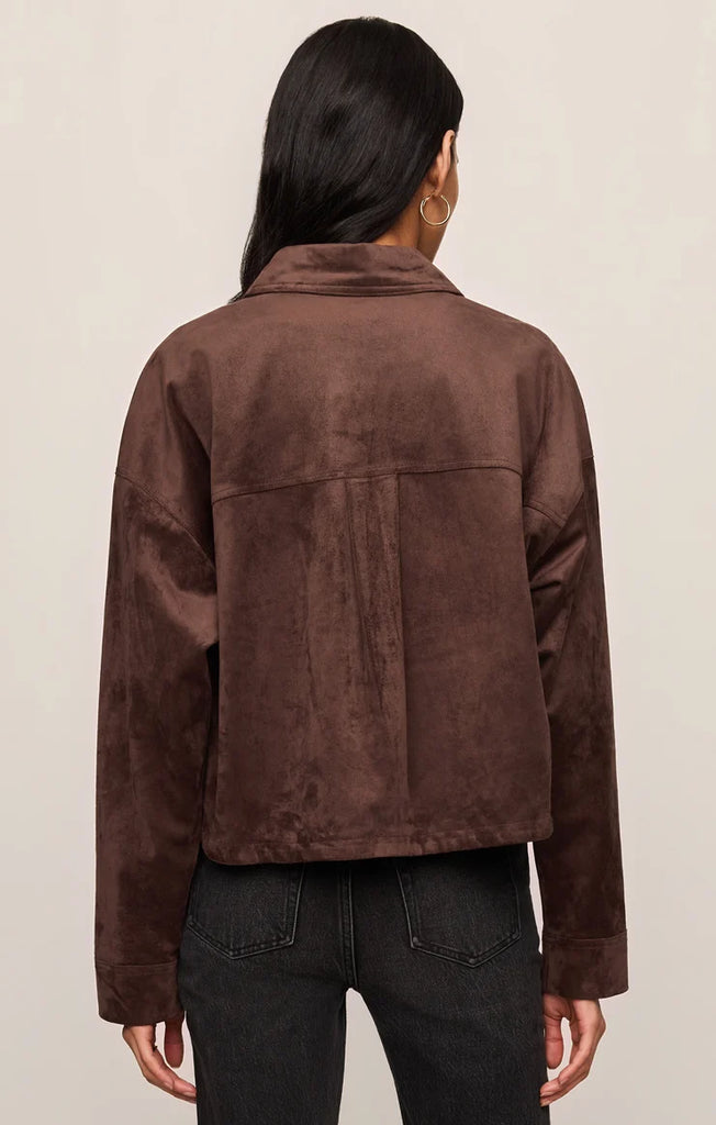 Z Supply All Day Cropped Suede Jacket
