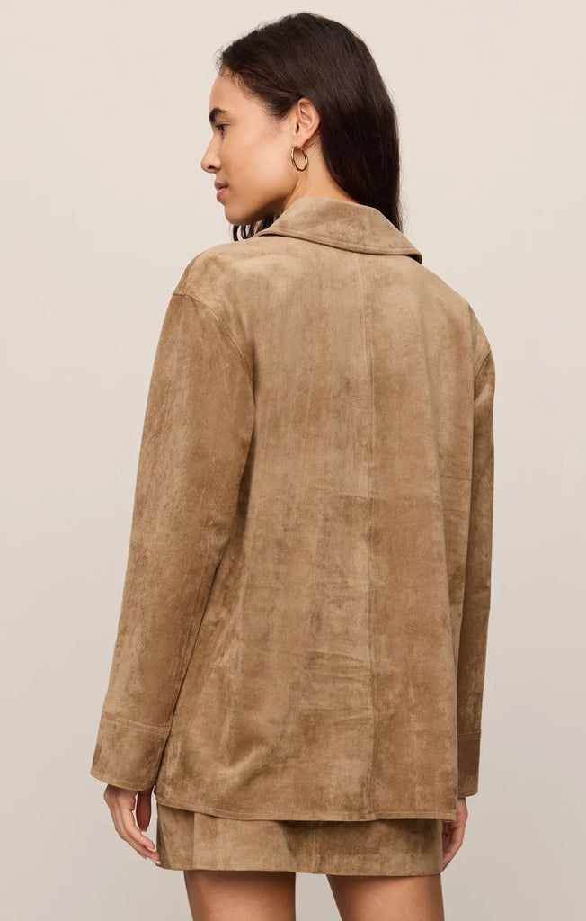 Z Supply Decker Faux Suede Chore Coat