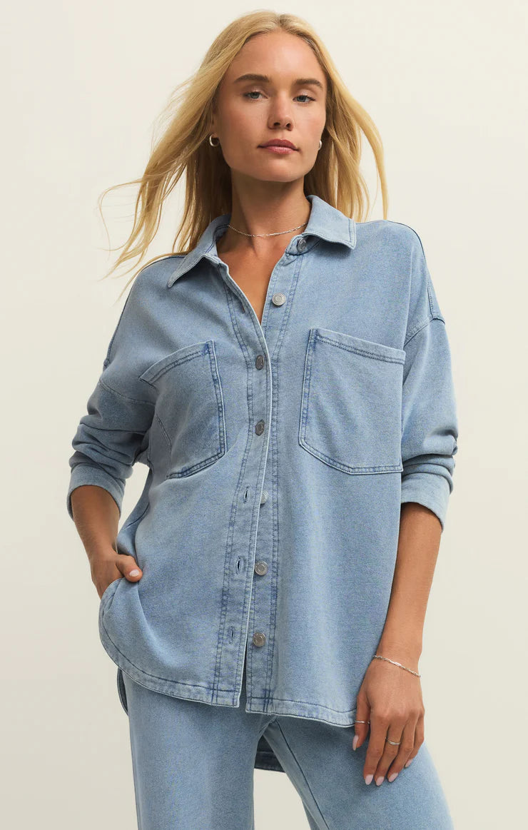 Z Supply All Day Knit Denim Jacket