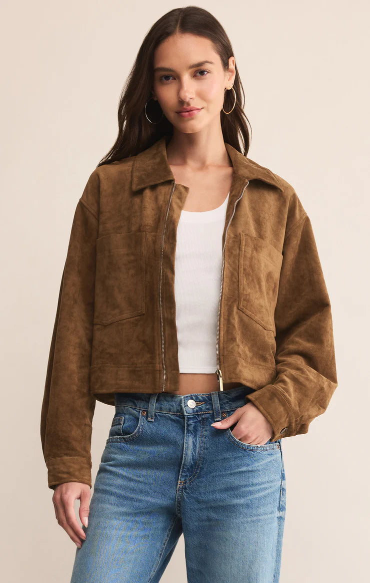 Z Supply Heritage Faux Suede Jacket