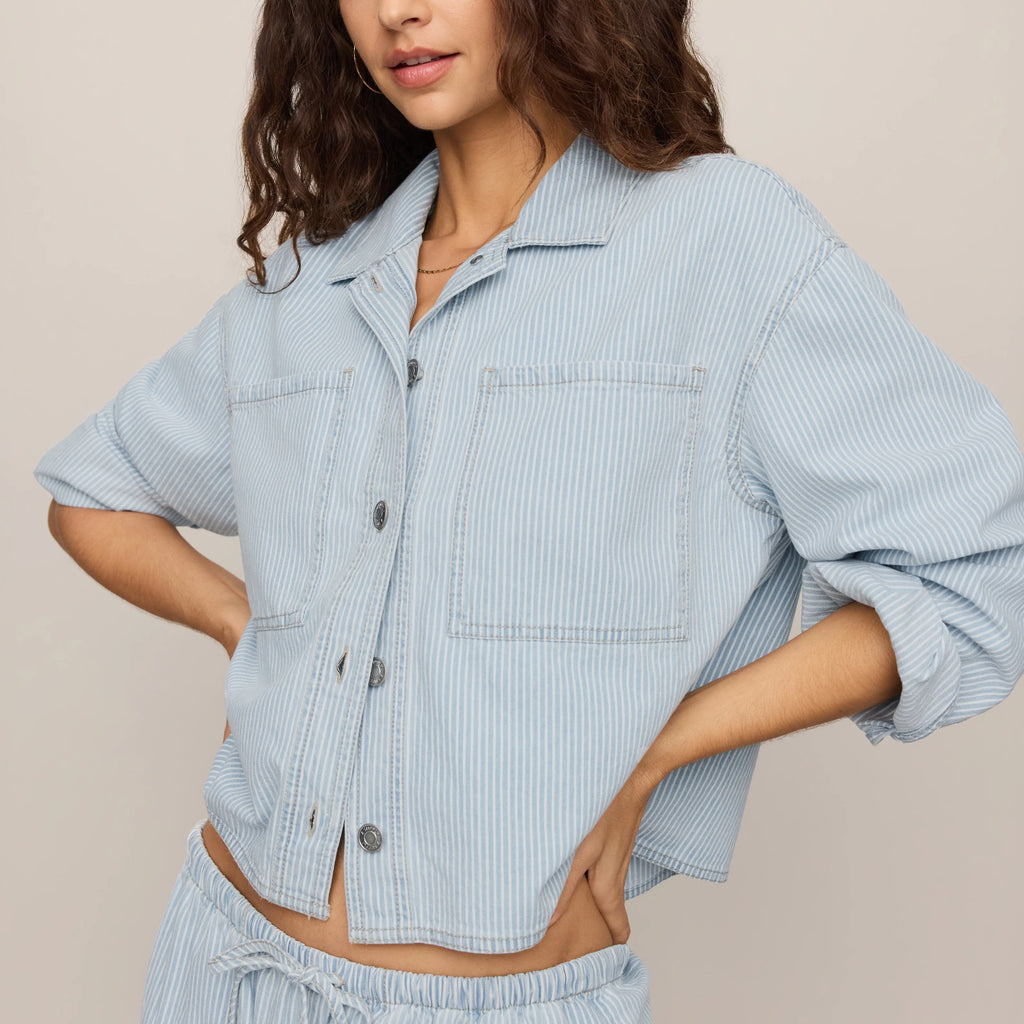 Z Supply Erin Soft Denim Railroad Jacket