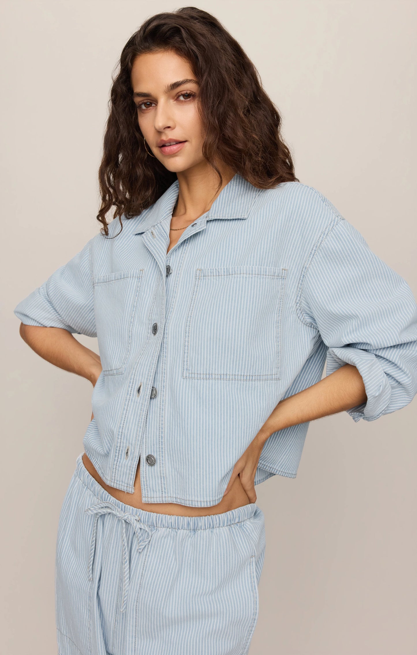 Z Supply Erin Soft Denim Railroad Jacket